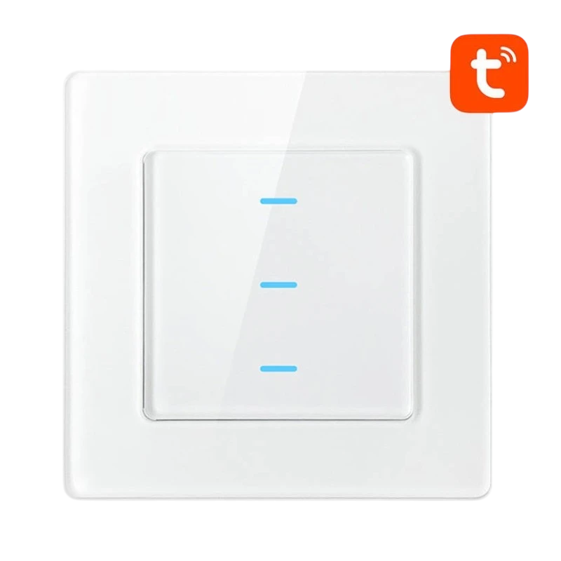 Avatto N-TS10-W3 3 boutons WiFi blanc - Interrupteur tactile intelligent