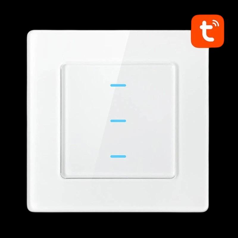 Avatto N-TS10-W3 3 boutons WiFi blanc - Interrupteur tactile intelligent