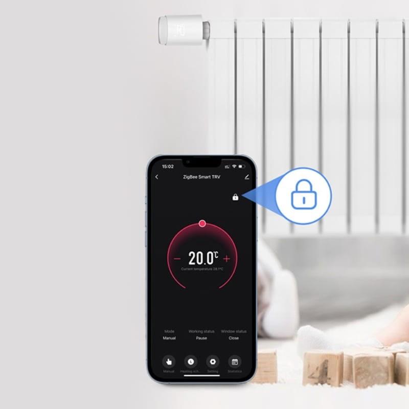 Avatto TRV10 Zigbee Blanco - Termostato de Radiador - función de bloqueo