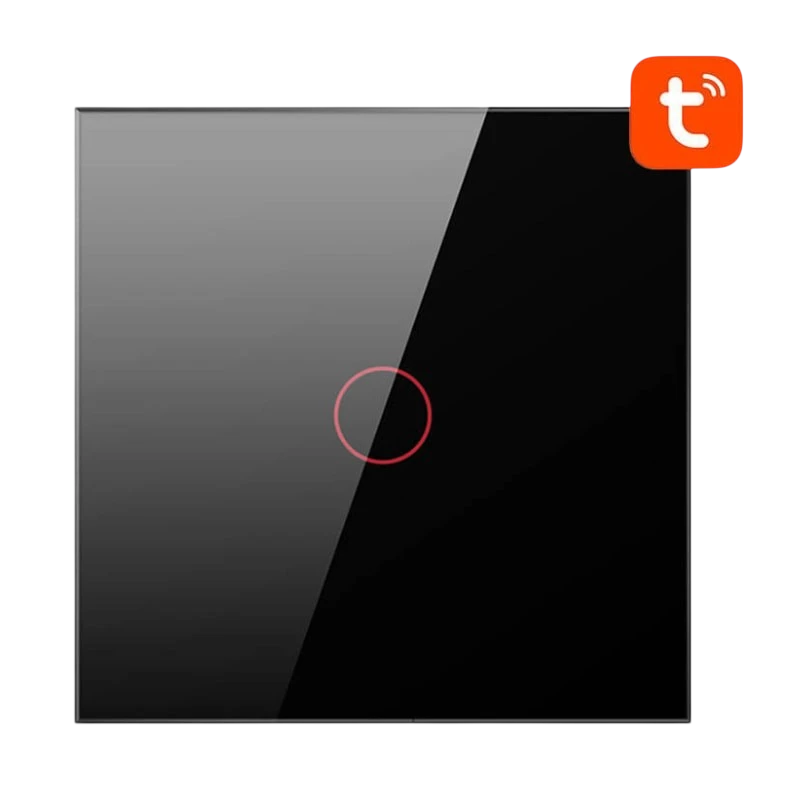 Avatto TS02-EU-B1 1 Botón WiFi Negro - Interruptor Táctil Inteligente