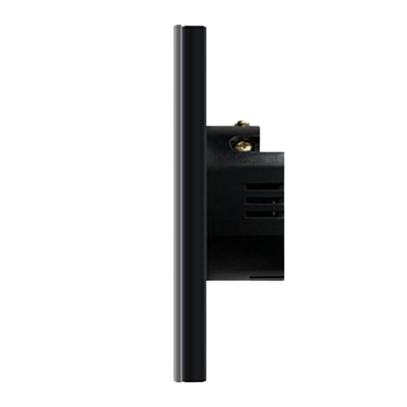 Avatto TS02-EU-B1 1 Botón WiFi Negro - Interruptor Táctil Inteligente - vista lateral
