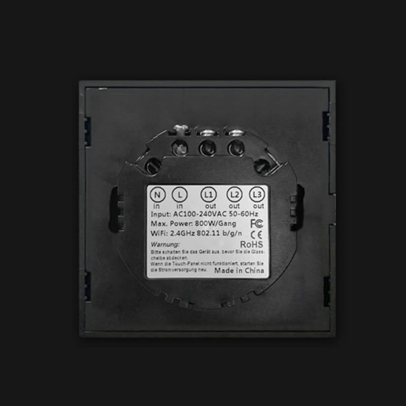 Avatto TS02-EU-B1 1 Botón WiFi Negro - Interruptor Táctil Inteligente - vista trasera