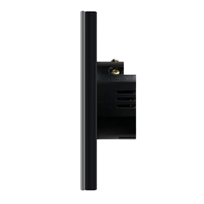 Avatto TS02-EU-B2 2 Botones WiFi Negro - Interruptor Táctil Inteligente - vista lateral