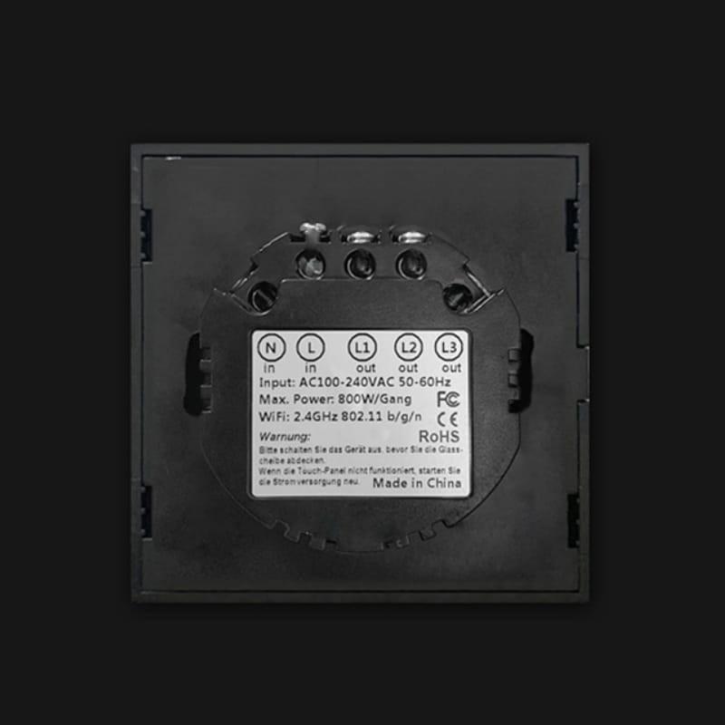 Avatto TS02-EU-B2 2 Botones WiFi Negro - Interruptor Táctil Inteligente - vista trasera