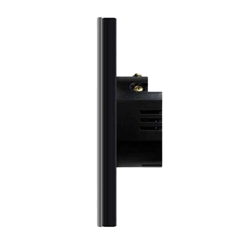 Avatto TS02-EU-B3 3 Botones WiFi Negro - Interruptor Táctil Inteligente - vista lateral