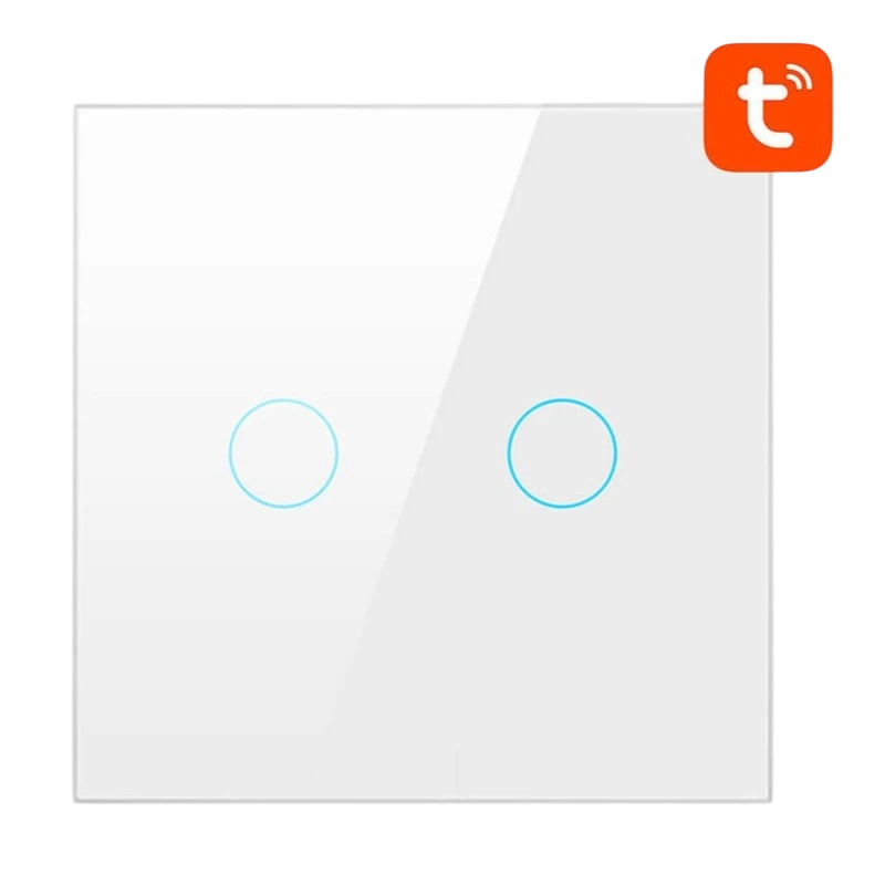 Avatto TS02-EU-W2 2 Botones WiFi Blanco - Interruptor Táctil Inteligente