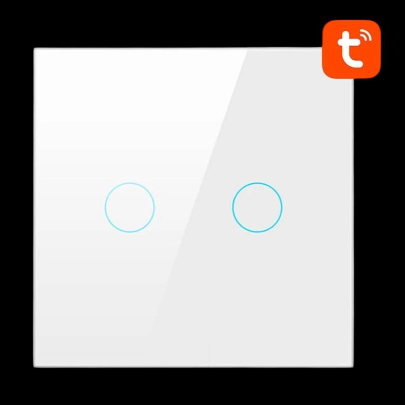 Avatto TS02-EU-W2 2 Botones WiFi Blanco - Interruptor Táctil Inteligente