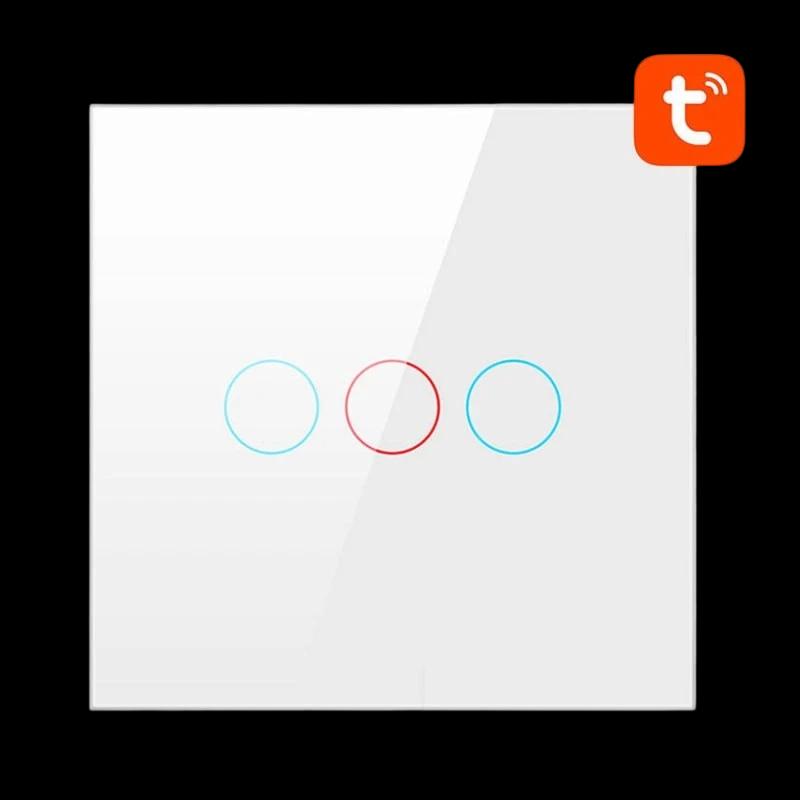 Avatto TS02-EU-W3 3 Botones WiFi Blanco - Interruptor Táctil Inteligente