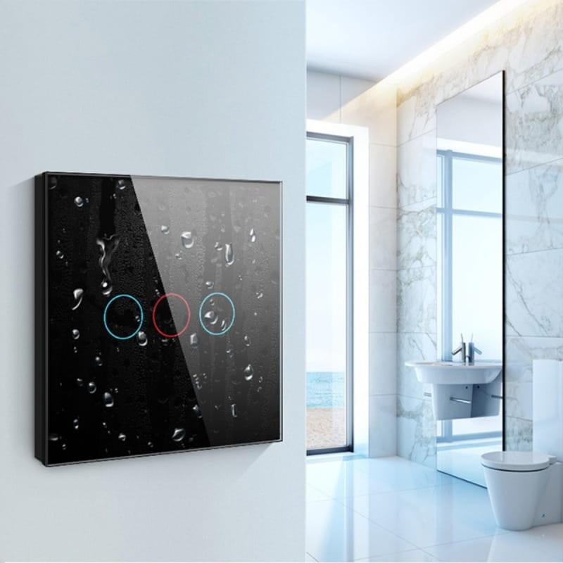 Avatto TS02-EU-W3 3 Botones WiFi Blanco - Interruptor Táctil Inteligente - diseño resistente a la humedad