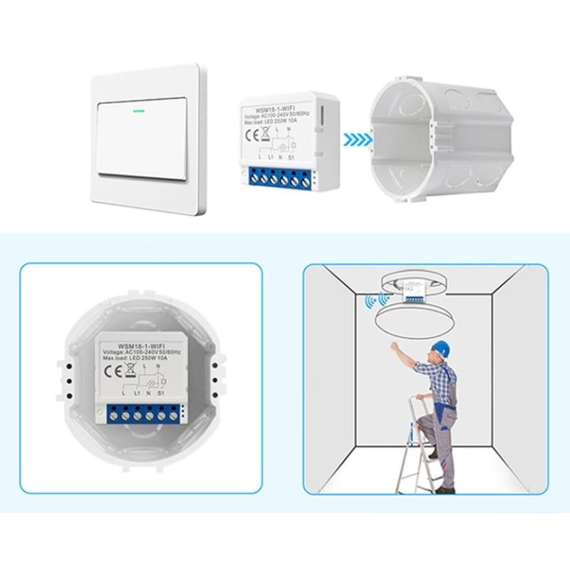 Avatto WSM16-W1 Blanc - Interrupteur intelligent WiFi - installation