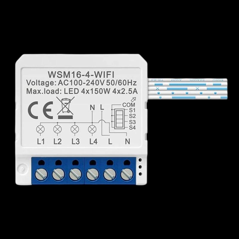 Avatto WSM16-W4 Branco - Interruptor Inteligente WiFi