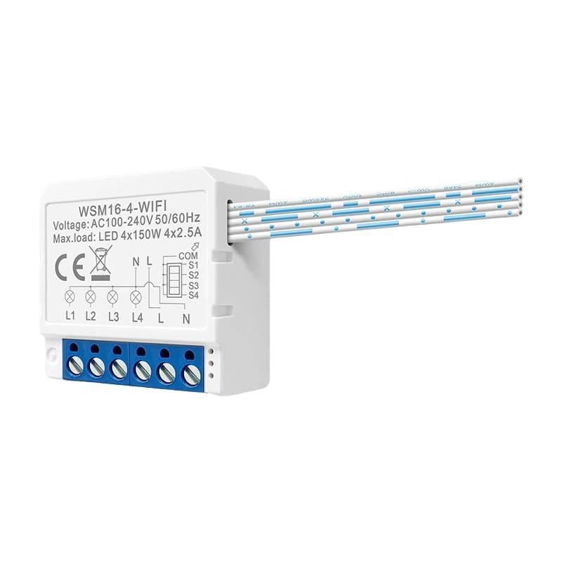 Avatto WSM16-W4 Branco - Interruptor Inteligente WiFi - Vista a 45 graus
