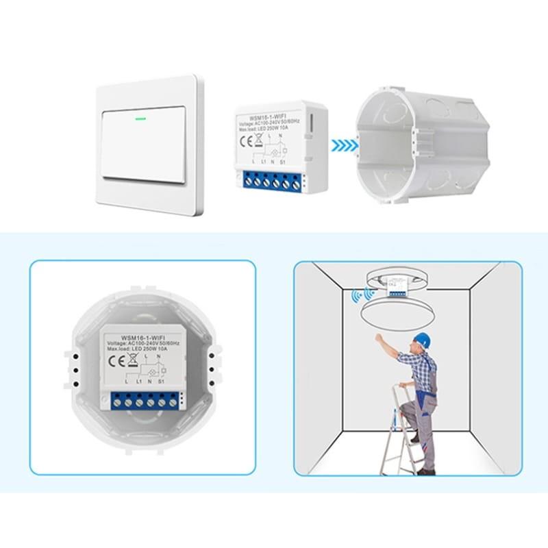 Avatto WSM16-W4 Branco - Interruptor Inteligente WiFi - instalação