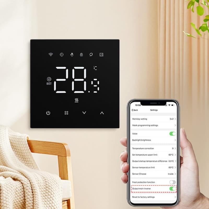 Avatto WT410-BH-3A-B WiFi Negro - Termostato Inteligente - APP compatible