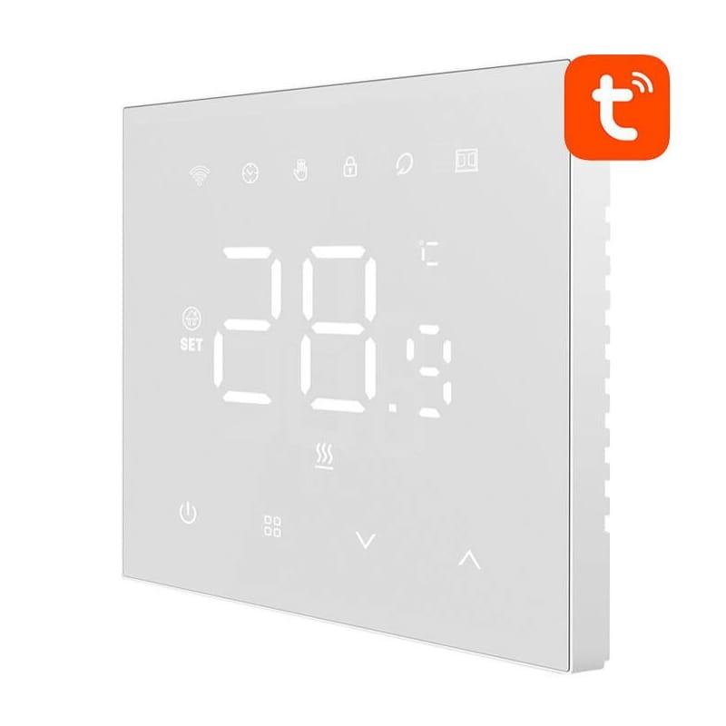 Avatto WT410-BH-3A-W WiFi Blanc - Thermostat intelligent - Vue à 45 degrés
