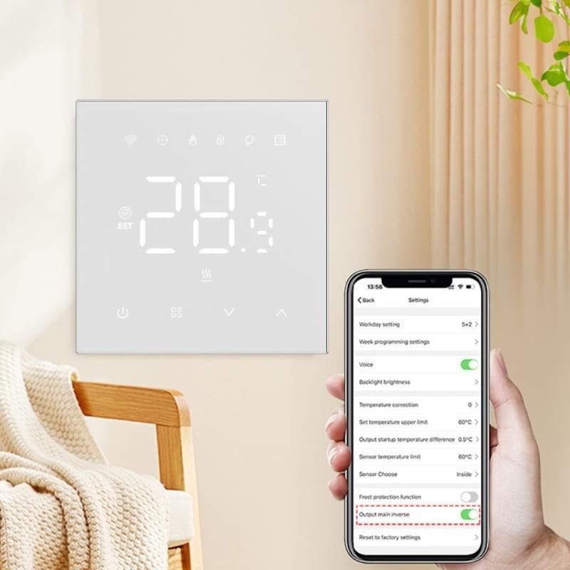 Avatto WT410-BH-3A-W WiFi Blanc - Thermostat intelligent - Compatible avec l'APP