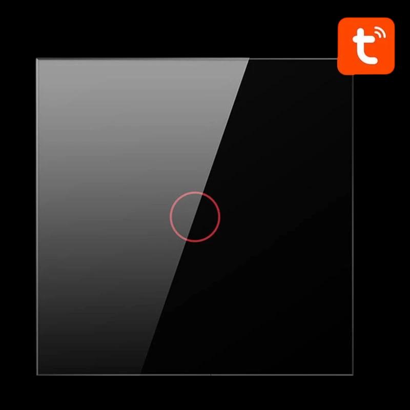 Avatto ZTS02-EU-B1 1 Botón ZigBee Negro - Interruptor Táctil Inteligente