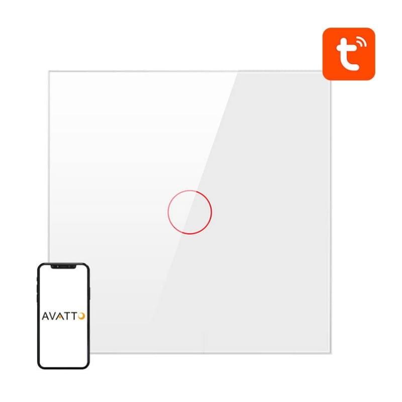 Avatto ZTS02-EU-W1 1 Botón ZigBee Blanco - Interruptor Táctil Inteligente - aplicación compatible