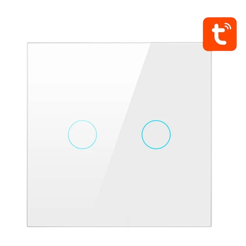 Avatto ZTS02-EU-W2 2 boutons ZigBee Blanc - Interrupteur tactile intelligent