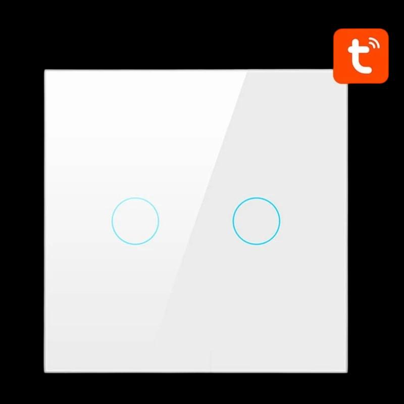 Avatto ZTS02-EU-W2 2 boutons ZigBee Blanc - Interrupteur tactile intelligent