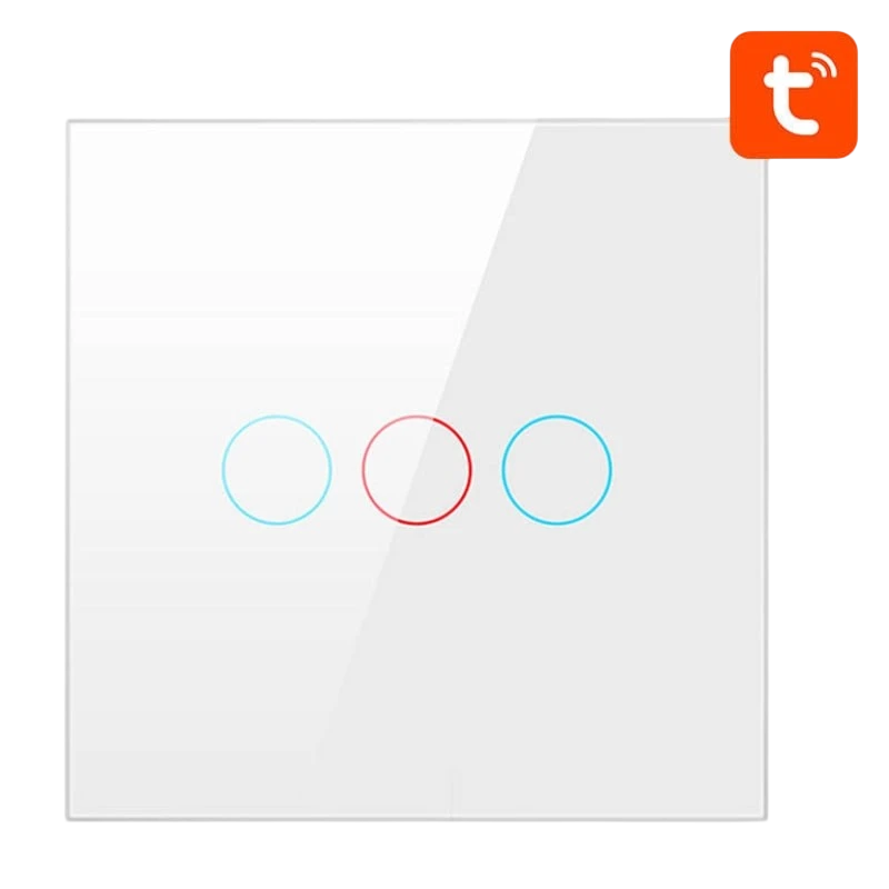 Avatto ZTS02-EU-W3 3 Botones ZigBee Blanco - Interruptor Táctil Inteligente