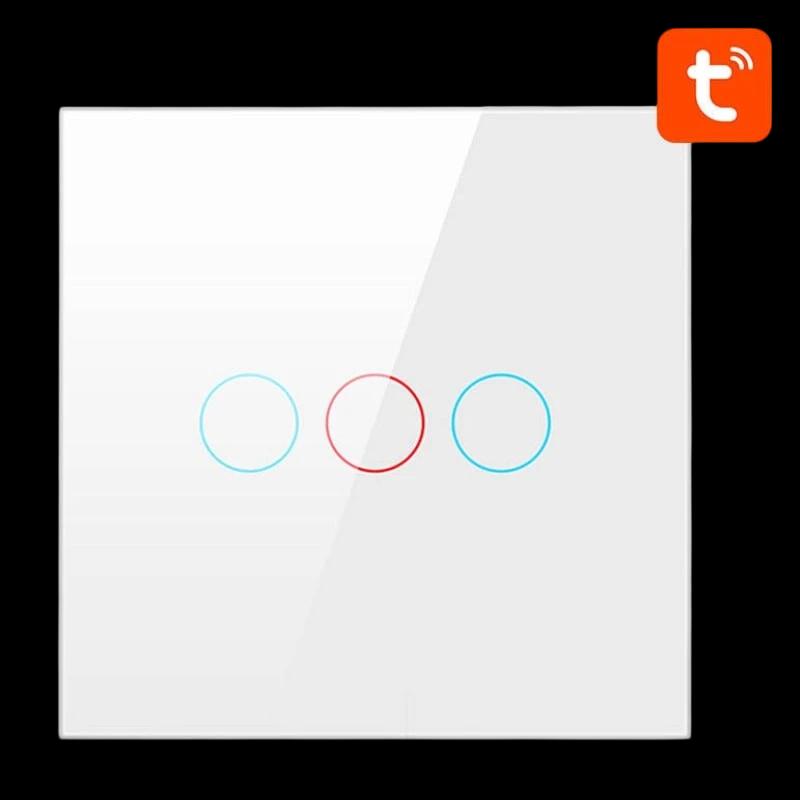 Avatto ZTS02-EU-W3 3 Botones ZigBee Blanco - Interruptor Táctil Inteligente