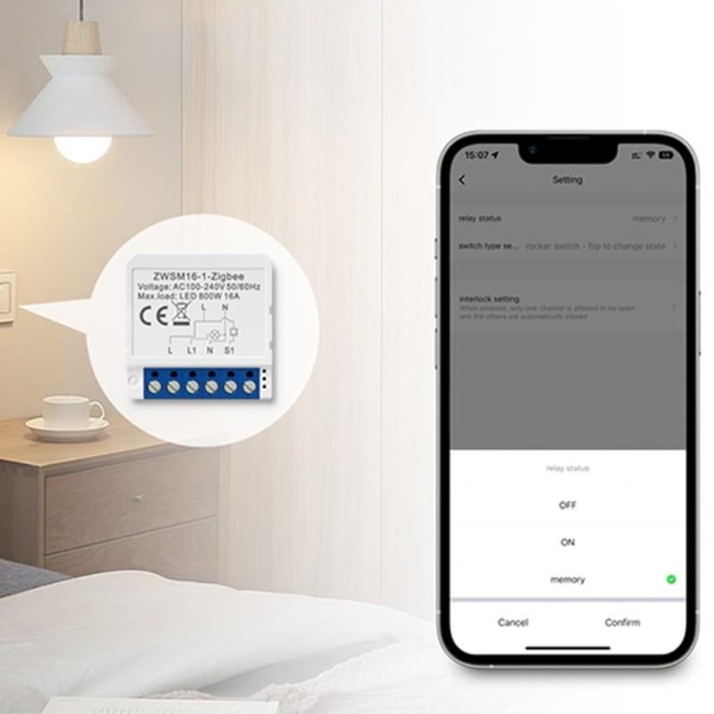 Avatto ZWSM16-W2 Branco - Interruptor inteligente ZigBee - aplicação compatível