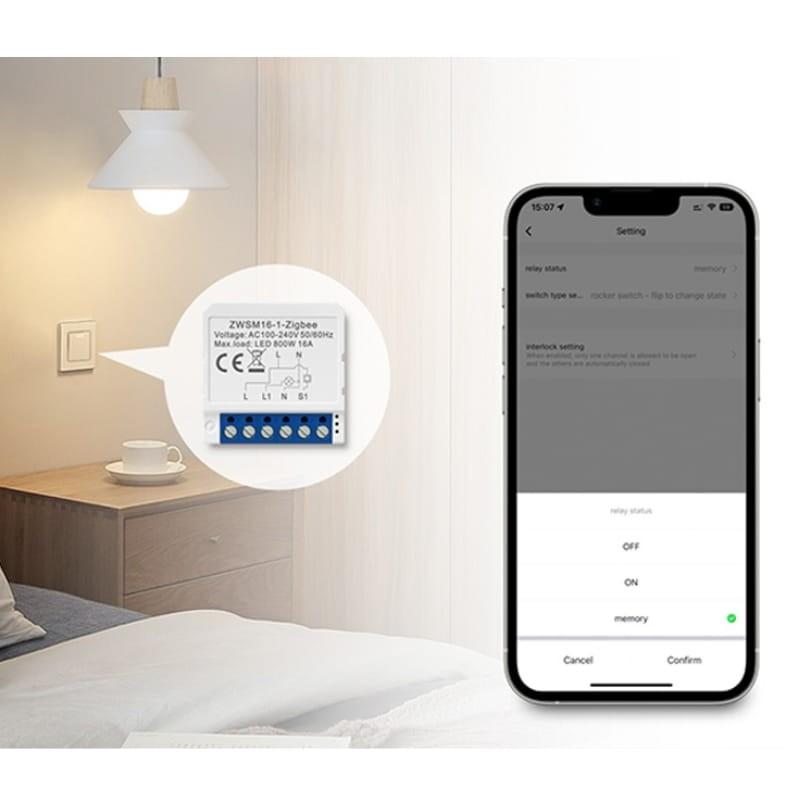 Avatto ZWSM16-W4 Branco - Interruptor inteligente ZigBee - controlo através da APP