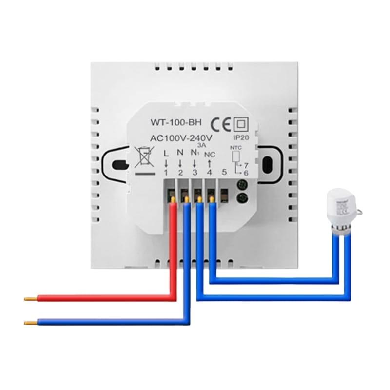 Avatto ZWT100-WH-3A ZigBee Branco - Termóstato inteligente - ligação
