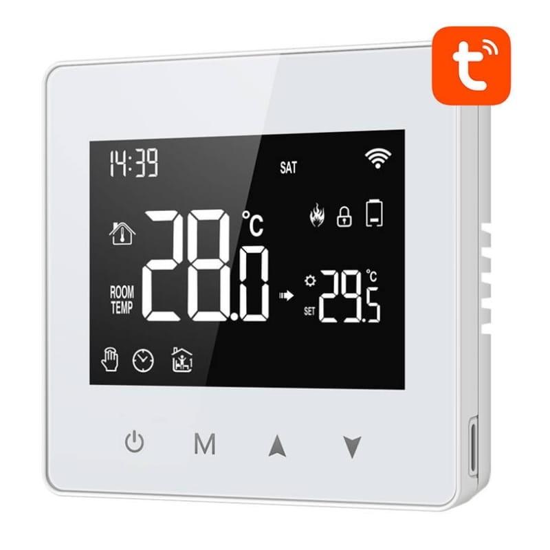 Avatto WT198 WiFi Blanco - Termostato Inteligente - vista a 45 grados