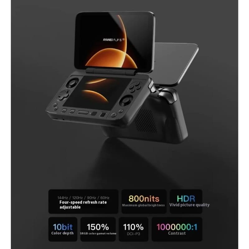 Ayaneo Flip 1S DS Ryzen 7 8840U 16Go/1To Noir - caractéristiques de l'affichage