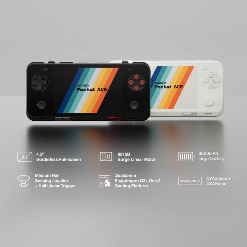 Ayaneo Pocket ACE Snapdragon G3x Gen 2 8Go/128Go Noir - principales caractéristiques