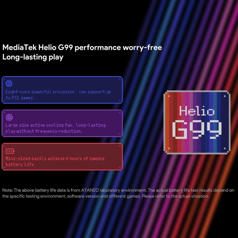 Ayaneo Pocket Micro  6 GB/128 GB Preto - processador incorporado