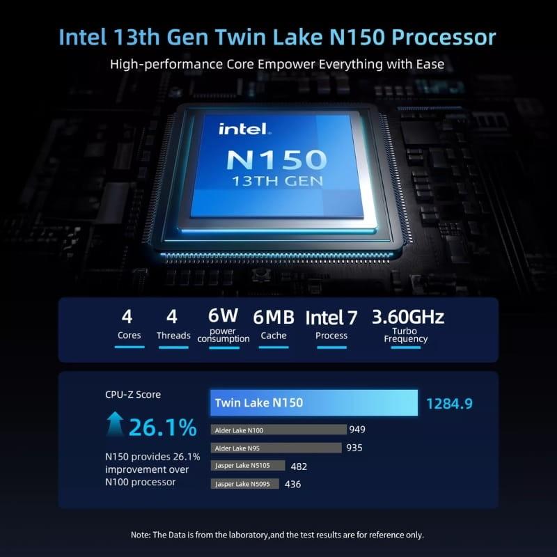 BMAX MaxMini B4 Turbo Intel N150/16Go/512Go/W11 - détails du processeur