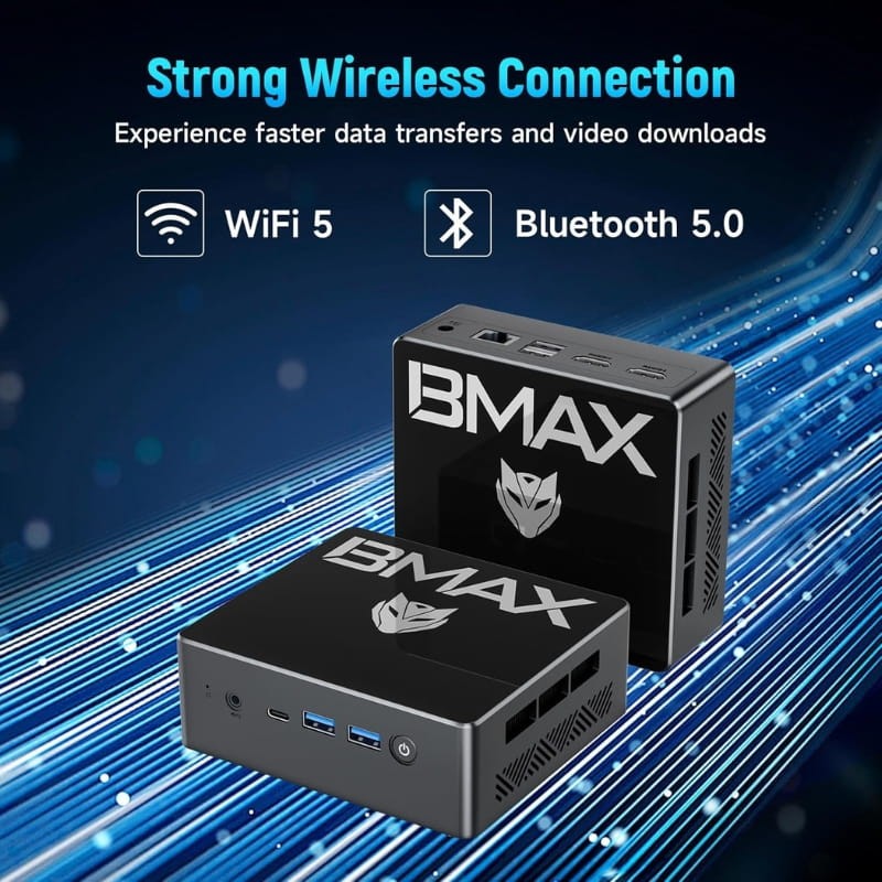 BMAX MaxMini B4 Turbo Intel N150/16Go/512Go/W11 - connectivité sans fil