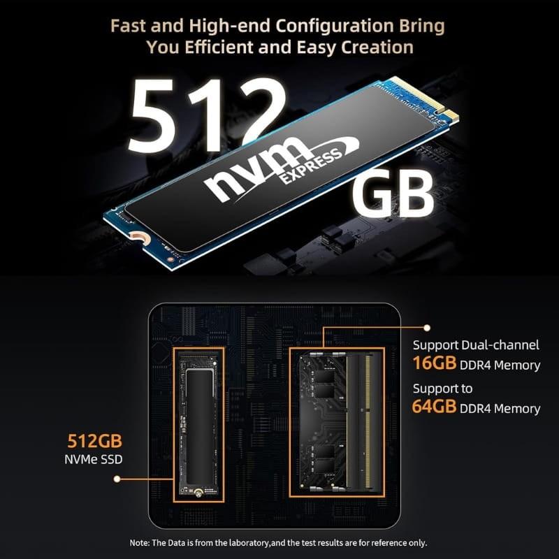 BMAX MaxMini B5 A Pro Noir - Caractéristiques du SSD