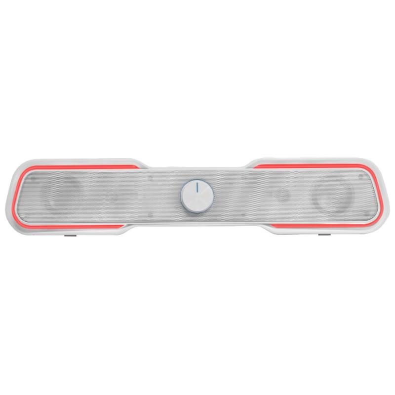 Mars Gaming MSBX Blanco 10 W - Barra de Sonido RGB modo de luz en rojo