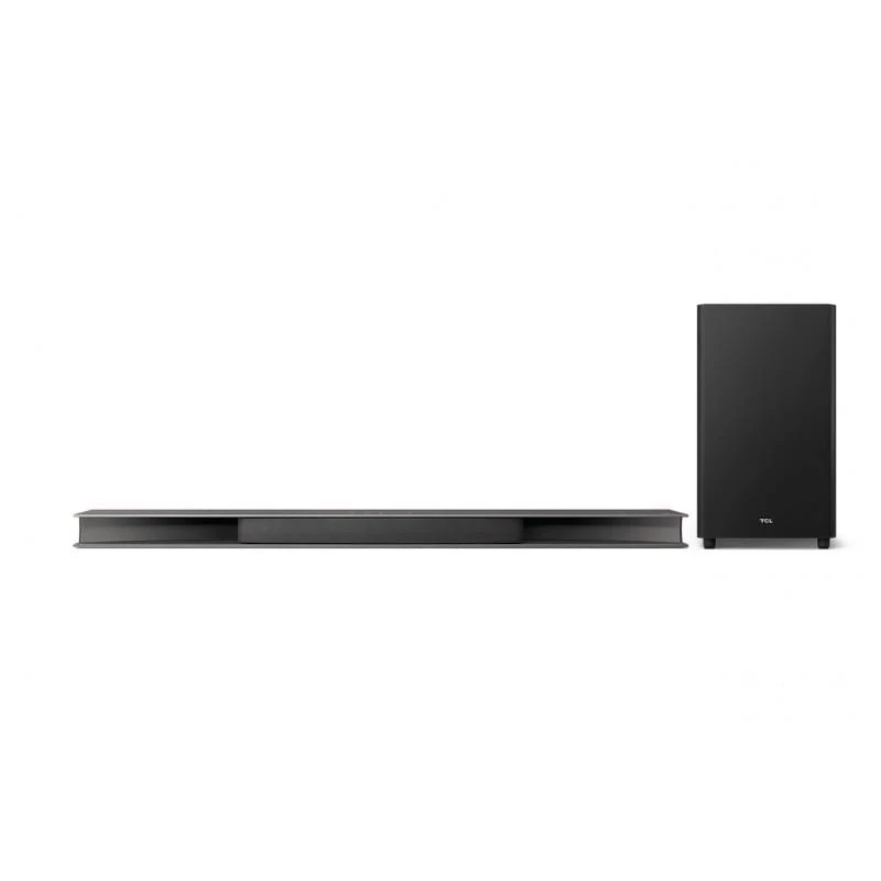 Barra de sonido TCL TS9030 RAY·DANZ Series Titanio 3.1 con subwoofer inalámbrico, diseño minimalista en titanio y frente tejido, estado desprecintado