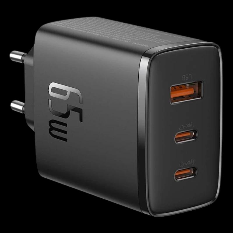 Baseus OS-Cube Pro 65W 2xUSB-C + USB Negro