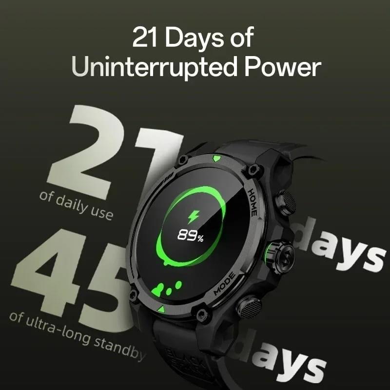 Black Shark GS3 Preto - Relógio Inteligente - duração da bateria