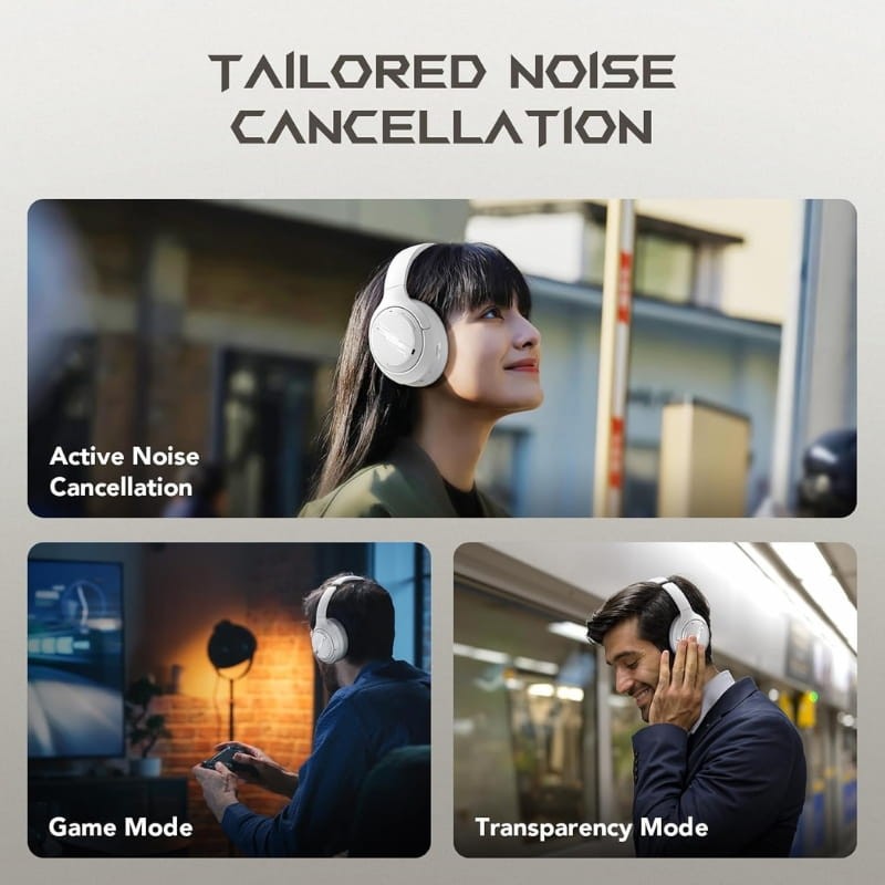 Black Shark Joybuds Max ANC Blanco - modos de cancelación