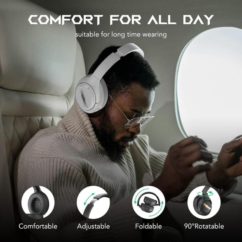 Black Shark Joybuds Max ANC Blanco - diseño plegable