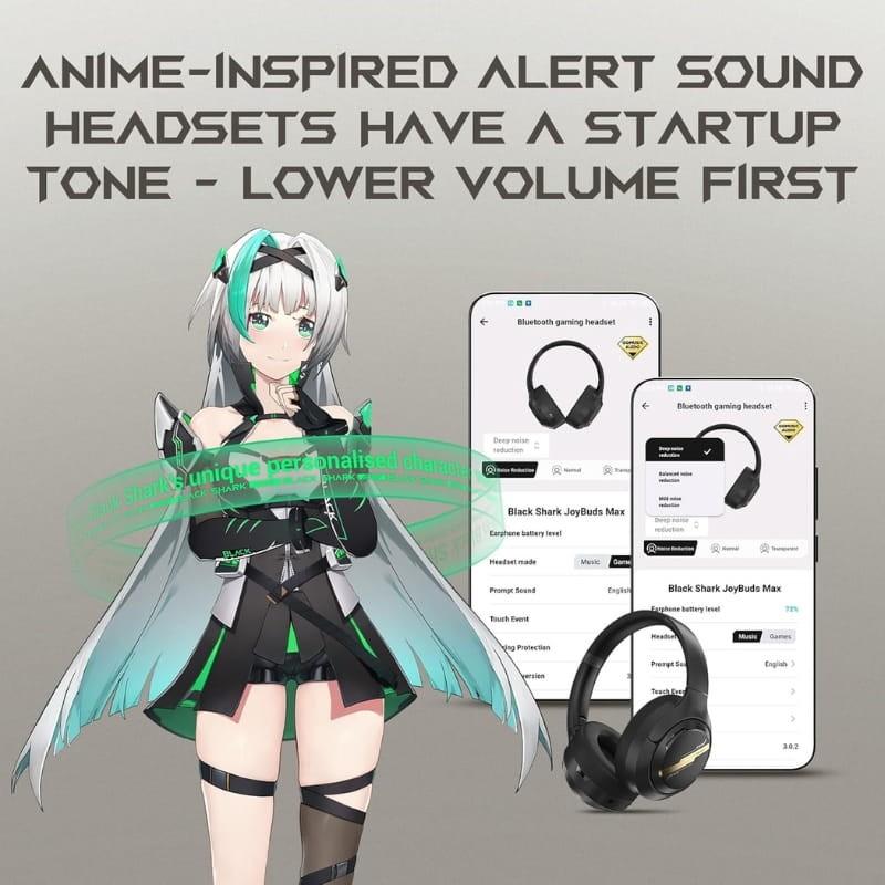 Black Shark Joybuds Max ANC Negro - alerta de sonido anime