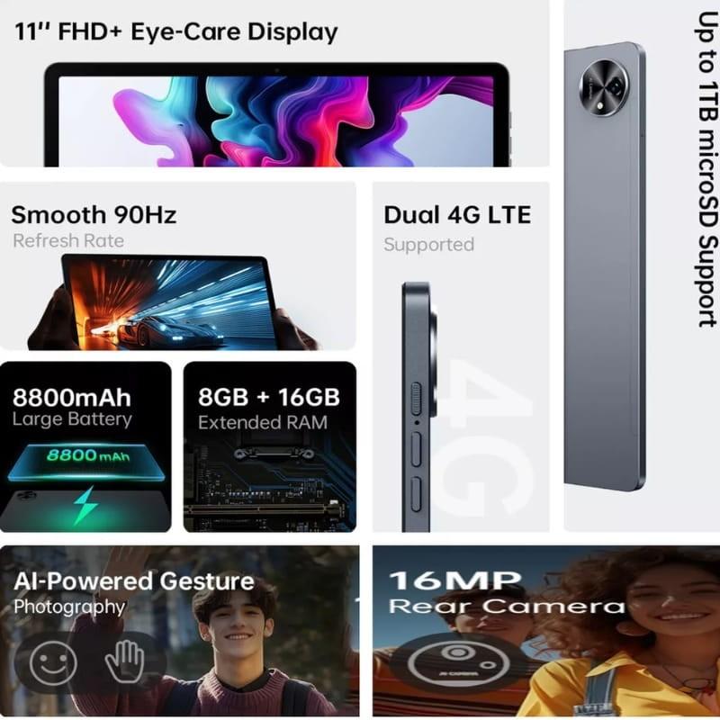 Black Shark Pad 6 11'' 8GB/256GB WiFi/4G Gris - Tablet - características destacadas