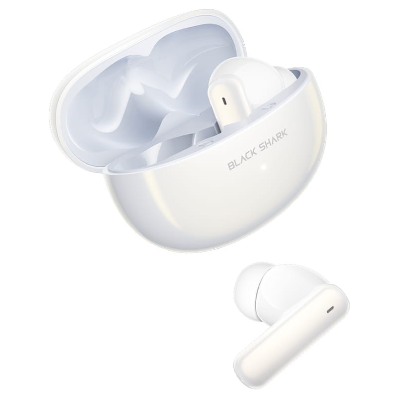 Black Shark T13 ANC Blanco - estuche y auriculares