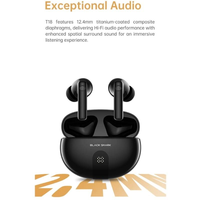 Black Shark T18 ANC - Auriculares Bluetooth - drivers de 12,4 mm
