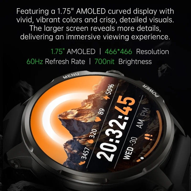 Black Shark Watch X Pro WiFi + 4G - Reloj Inteligente - características de la pantalla