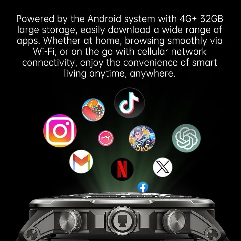 Black Shark Watch X Pro WiFi + 4G - Reloj Inteligente - capacidad de memoria