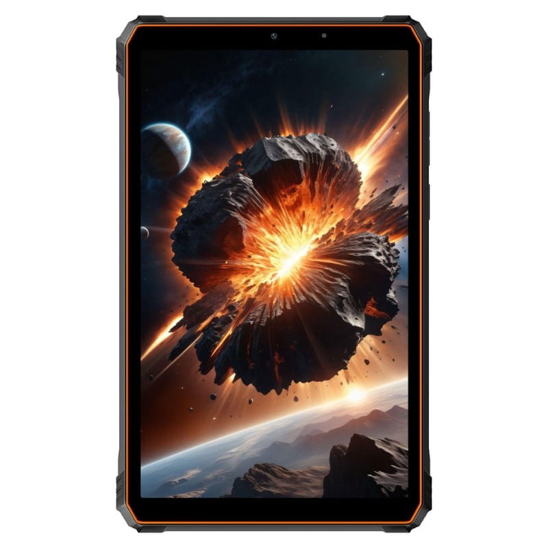 Blackview Active 5 tablet robusto laranja, ecrã 8,68 pol. com moldura reforçada e cantos protegidos, design resistente para uso outdoor e industrial