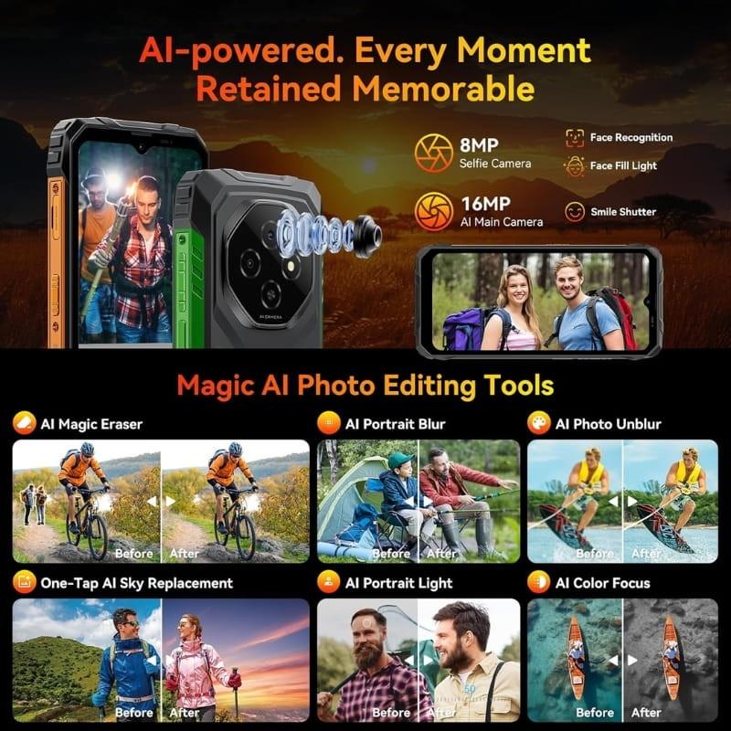 Blackview Fort 1 4GB/128GB Verde Rugged - câmara